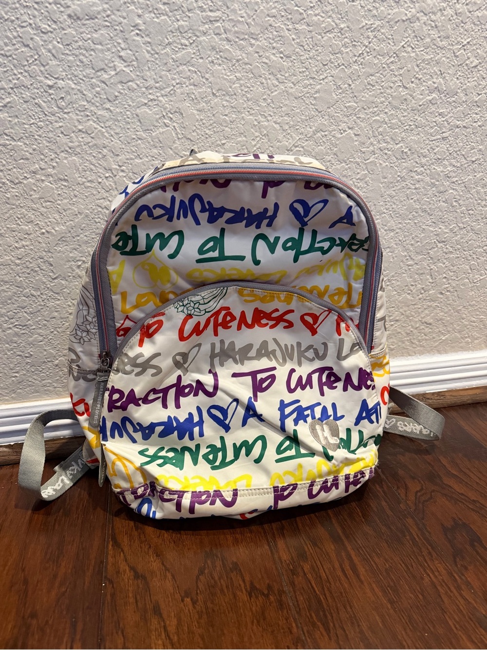 Harajuku Lovers Y2K Rainbow Graffiti Backpack Back To School